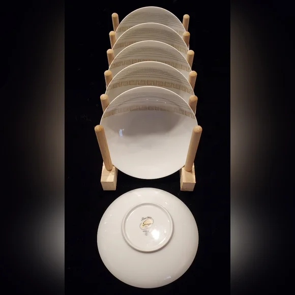 Set of 6 Sango Japan Fine China 'Apollo' - Fruit/Dessert/Sauce Saucers - Picture 2 of 8